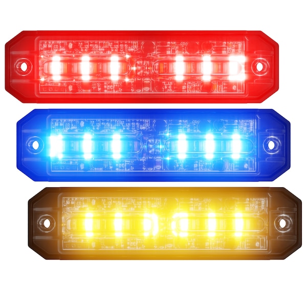 Abrams Ultra 18 LED Tri-Color Grill Light Head - Red/Blue/Amber Ultra 18-RBA - main